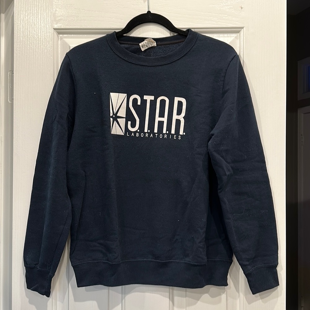 The Flash STAR Labs Navy Crewneck